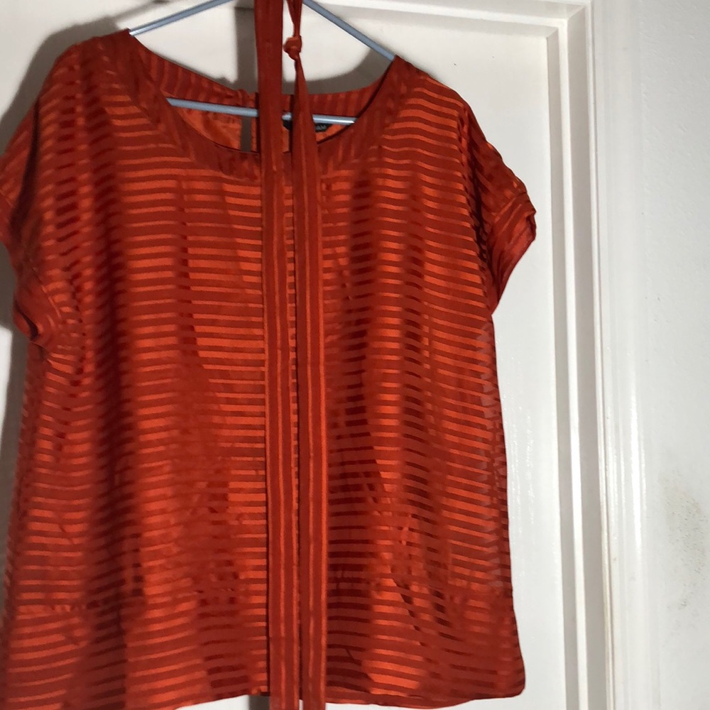 Striped Orange Women's Top